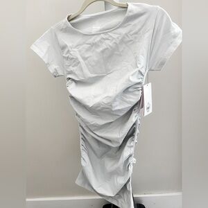 NWT BLANQI Maternity Ruched Dress, Gray, S/M